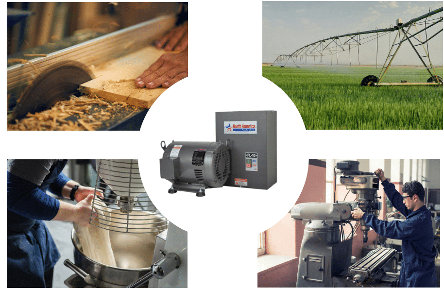 Phase Converters for Woodworking, Agriculture, Food Service and Metalworking